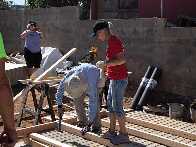 Couple building home on mission trip for Homes of Hope in Mexico