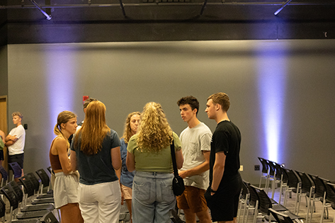 Group of students gathering