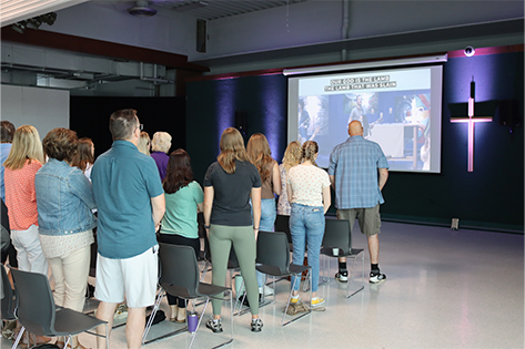 Worship photo from side of room