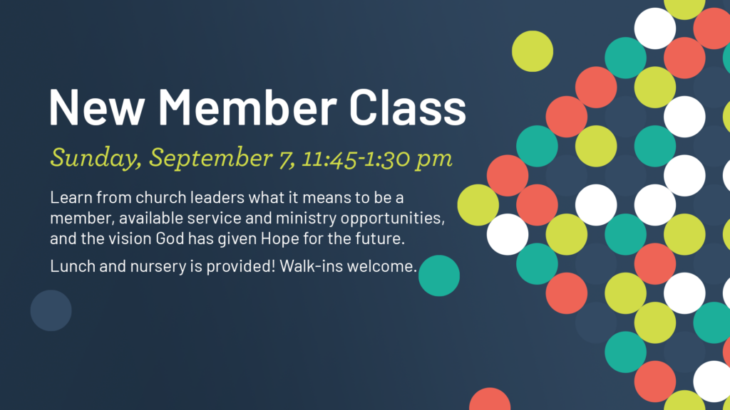 New Member Class info no link H